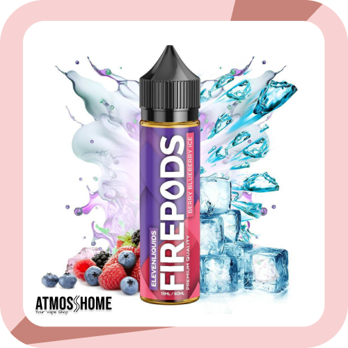 Υγρά αναπλήρωσης ηλεκτρονικού τσιγάρου ηλεκτρονικά τσιγάρα Βόλου Firepods by Eleven Liquids Flavor Shot Berries Blueberries Ice 15/60ml