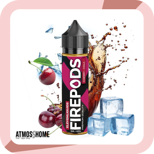 Υγρά αναπλήρωσης ηλεκτρονικού τσιγάρου ηλεκτρονικά τσιγάρα Βόλου Firepods by Eleven Liquids Flavor Shot Cherry Cola Ice 15/60ml