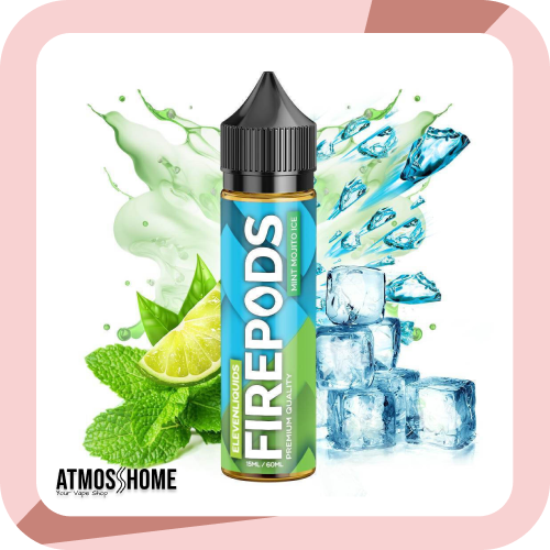 Υγρά αναπλήρωσης ηλεκτρονικού τσιγάρου ηλεκτρονικά τσιγάρα Βόλου Firepods by Eleven Liquids Flavor Shot Mint Mojito Ice 15/60ml