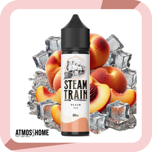 Υγρά αναπλήρωσης ηλεκτρονικού τσιγάρου Steam Train Disposable Edition Peach Ice 20/60ml