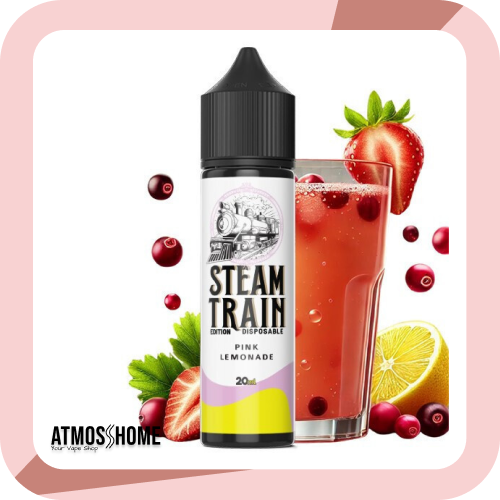 Υγρά αναπλήρωσης ηλεκτρονικού τσιγάρου Steam Train Disposable Edition Pink Lemonade 20/60ml