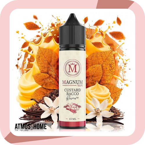 Υγρά αναπλήρωσης ηλεκτρονικού τσιγάρου ηλεκτρονικά τσιγάρα Βόλου Magnum Custard Bacco 15ml/60ml